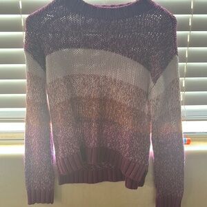 Women's Purple and White Sweater